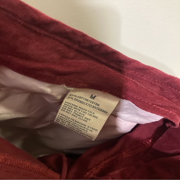 April Cornell Velvet Trousers Size Medium Raspberry Removable Belt High Waist - Picture 11 of 11